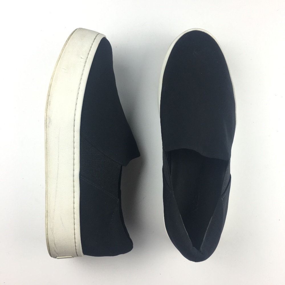 VINCE Warren Platform Navy Sneakers